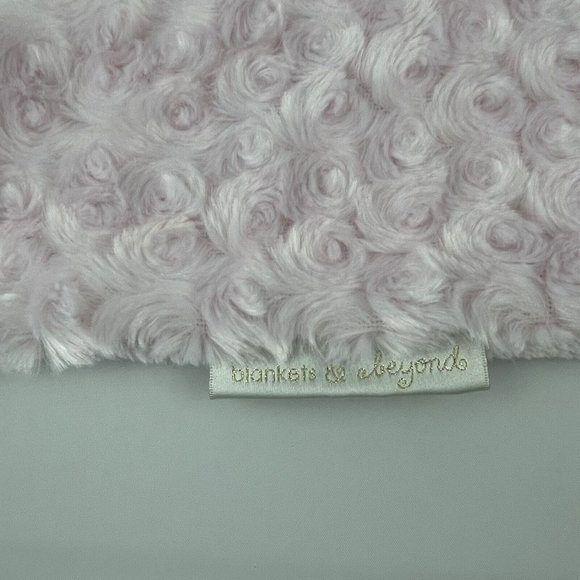 Blankets & Beyond Pink Bunny Rabbit 16" Baby Lovey Swirl Fur Pacifier Holder - Picture 7 of 9